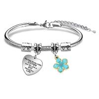 Stainless Steel Charm Bracelet, 304 Stainless Steel, with 5cm extender chain, Adjustable & fashion jewelry Approx 20 cm 