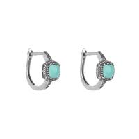 Boucle d'oreille goutte argent sterling, argent sterling 925, avec turquoise, Vintage & pour femme, turquoise size Vendu par paire