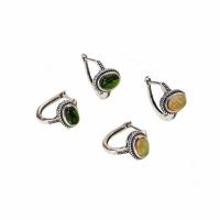 Boucle d'oreille goutte argent sterling, argent sterling 925, avec pierre gemme, ovale, Vintage & différents matériaux pour le choix & pour femme, gemstone size Vendu par paire