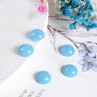 Gemstone Cabochons, Aquamarine, Flat Round, polished, DIY sea blue 