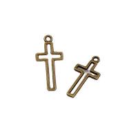 Zinc Alloy Cross Pendants, plated, DIY & hollow Approx 