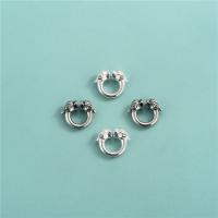 Sterling Silber Spacer Perlen, 925 Sterling Silber, plattiert, DIY, keine, 10mm, Bohrung:ca. 1.1mm, verkauft von PC