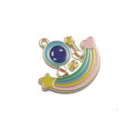 Zinc Alloy Enamel Pendants, DIY, multi-colored 