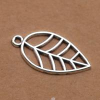 Zinc Alloy Leaf Pendants, antique silver color plated, DIY 