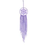 Fashion Dreamcatcher, Baumwollfaden, mit Eisen, handgemacht, für Zuhause und Büro, violett, 520mm, verkauft von PC