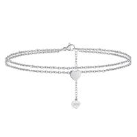 Fashion Jewelry Anklet, argent sterling 925, avec 5CM chaînes de rallonge, Placage, pour femme, plus de couleurs à choisir Environ 20 cm, Vendu par PC