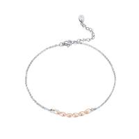 Fashion Jewelry Anklet, argent sterling 925, avec perle d'eau douce cultivée, avec 4CM chaînes de rallonge, Placage, pour femme, plus de couleurs à choisir Environ 21 cm, Vendu par PC