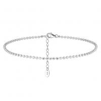 Fashion Jewelry Anklet, argent sterling 925, avec 5CM chaînes de rallonge, Placage, pour femme, couleur platine Environ 22 cm, Vendu par PC