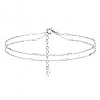 Fashion Jewelry Anklet, argent sterling 925, avec 5CM chaînes de rallonge, Placage, pour femme, plus de couleurs à choisir Environ 21 cm, Vendu par PC