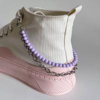 Acier titane Chaîne de chaussures, avec Seedbead, bijoux de mode, plus de couleurs à choisir, Chain cm, Vendu par PC