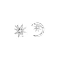 Silver Earring Zircon pavent Sterling, Argent sterling 925, bijoux de mode & pavé de micro zircon & pour femme, 11mm, Vendu par paire