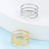 Edelstahl Fingerring, 304 Edelstahl, Herz, Vakuum-Ionen-Beschichtung, Modeschmuck & unisex & verschiedene Größen vorhanden, keine, ring thickness 1mm,ring width 10.5mm, verkauft von PC