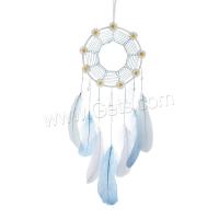 Fashion Dreamcatcher, Feder, mit Lederband & Eisen, handgemacht, für Zuhause und Büro & verschiedene Stile für Wahl, blau, 550mm, verkauft von PC