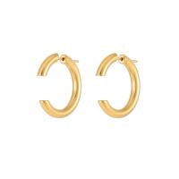 Titanium Steel Earrings, Vacuum Ion Plating, for woman, golden 