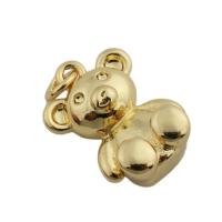 Tierische Messing Anhänger, Bär, goldfarben plattiert, Modeschmuck & unisex, goldfarben, 17.5x12.5mm, Bohrung:ca. 1.5mm, verkauft von PC