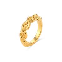 Edelstahl Fingerring, 304 Edelstahl, 18K vergoldet, Modeschmuck & verschiedene Größen vorhanden & für Frau, goldfarben, verkauft von PC