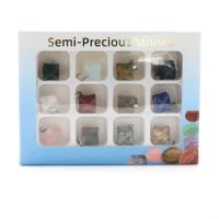 Gemstone Decoration, Natural Stone, with paper box, Star of David, polished, 12 pieces & DIY, mixed colors 