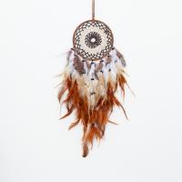 Мода Dreamcatcher, перья, с кожаный шнур & Кружево & Железо, Связанный вручную, для дома и офиса & разные стили для выбора, коричневый, 650mm, продается PC