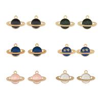 Zinc Alloy Enamel Pendants, gold color plated, DIY 