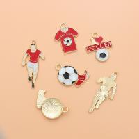 Zinc Alloy Enamel Pendants, gold color plated, DIY 