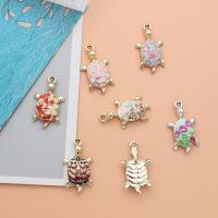 Zinc Alloy Enamel Pendants, gold color plated, DIY 