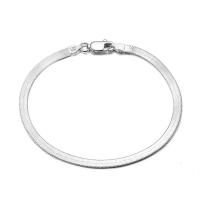 Sterling Silver Bracelets, 925 Sterling Silver, plated, Unisex 