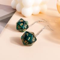 Resin Drop Earring, with Iron, fashion jewelry 