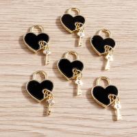 Zinc Alloy Enamel Pendants, DIY & with rhinestone 