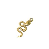 Stainless Steel Animal Pendants, 304 Stainless Steel, Snake, 18K gold plated, DIY, golden 