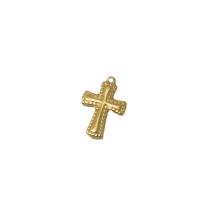 Stainless Steel Cross Pendants, 304 Stainless Steel, 18K gold plated, DIY, golden 