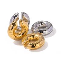 Stainless Steel Clip Earrings, 304 Stainless Steel, Vacuum Ion Plating, fashion jewelry & for woman 