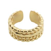 Messing Fingerring, goldfarben plattiert, Modeschmuck & unisex, goldfarben, inner diameter 18.5mm, verkauft von PC