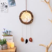 Мода Dreamcatcher, Тростник, с кожаный шнур & Агат & Латунь, Дерево, Связанный вручную, для дома и офиса, 700mm, продается PC