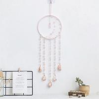 Mode Dreamcatcher, Gravier naturel, avec cordon en cuir & laiton & fer, fait à la main, pour la maison et le bureau, 700mm, Vendu par PC