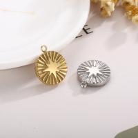 Stainless Steel Pendants, 304 Stainless Steel, Round, plated, DIY 14mm 