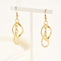 Zinc Alloy Drop Earring, gold color plated, for woman 