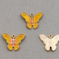 Zinc Alloy Enamel Pendants, Butterfly, plated, DIY Approx 