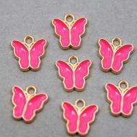 Zinc Alloy Enamel Pendants, Butterfly, plated, DIY Approx 