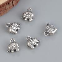 Sterling Silver Animal Pendants, 925 Sterling Silver, Elephant, Antique finish, DIY, original color [