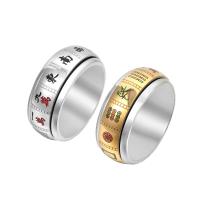 Anillo de dedo de acero Titanium de, Partículas de acero, Recubrimiento iónico al vacío, Joyería & unisexo & diverso tamaño para la opción, más colores para la opción, 9mm, Vendido por UD