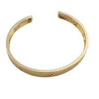 Brass Cuff Bangle, gold color plated, fashion jewelry & for woman, golden, thickness 8mm [