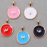 Zinc Alloy Enamel Pendants, gold color plated, DIY Approx 