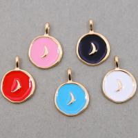 Zinc Alloy Enamel Pendants, gold color plated, DIY Approx 