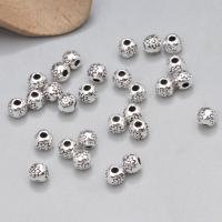 Sterling Silver Spacer Beads, 925 Sterling Silver, Round, Antique finish, DIY original color 