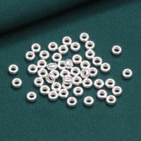 Sterling Silver Spacer Beads, 925 Sterling Silver, plated, DIY, original color, Size about 4 * thick about 2 mm 