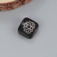 Sterling Silver Beads, Black Sandalwood, DIY, black 