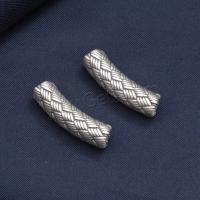 925 Sterling Silber gebogene Rohr Perlen, Antikes Finish, DIY & verschiedene Größen vorhanden, originale Farbe, verkauft von PC