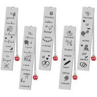 Acier inoxydable Bookmark, Acier inoxydable 304, unisexe & styles différents pour le choix & avec le motif de lettre & avec strass, couleur originale Vendu par PC