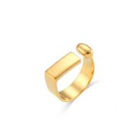 Edelstahl Fingerring, 304 Edelstahl, 18K vergoldet, Modeschmuck & verschiedene Größen vorhanden & für Frau, goldfarben, verkauft von PC