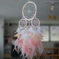 Mode Dreamcatcher, plume, avec Fil de coton & cristal & bois & fer, Attrapeur de rêves, bijoux de mode, plus de couleurs à choisir, Length about 50-55cm, width 18cm, Vendu par PC